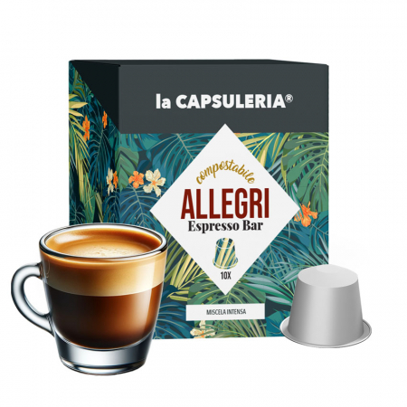 Cafea Allegri Espresso Bar, 100 capsule biodegradabile compatibile Nespresso - Capsuleria [0]