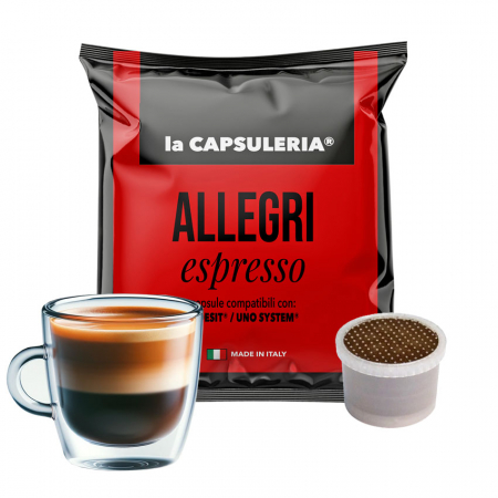 Alte tipuri de espressoare - Cafea Allegri, 10 capsule compatibile Uno System®, La Capsuleria