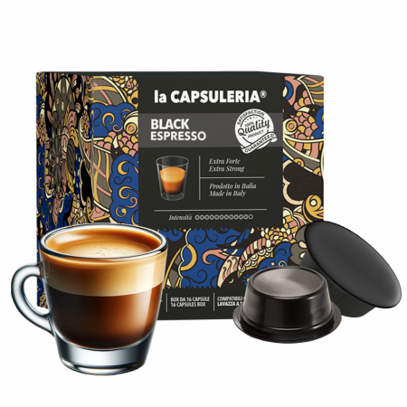 Cafea Black Mio, 128 capsule compatibile Lavazza®* a Modo Mio®*, La  Capsuleria