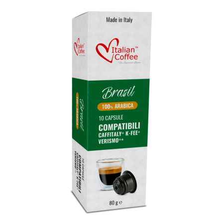 Caffitaly®* - Capsule Cafea Brasile compatibile cu Tchibo Cafissimo, Caffitaly si Beanz - Italian Coffee