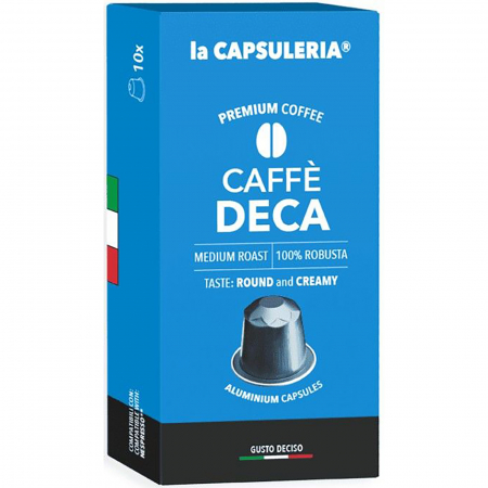 Cafea Deca, 10 capsule de aluminiu compatibile Nespresso, La Capsuleria [2]
