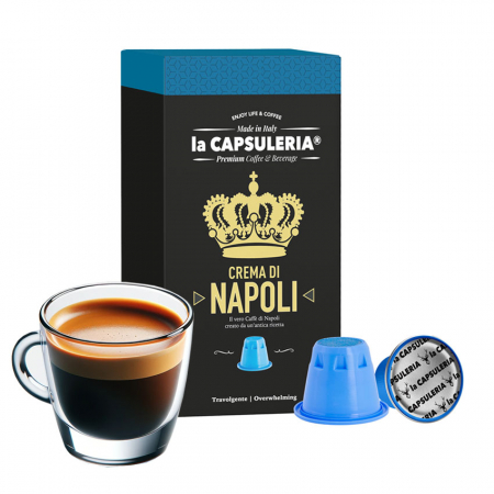 Cafea - Cafea Crema di Napoii, 10 capsule compatibile Nespresso - Capsuleria