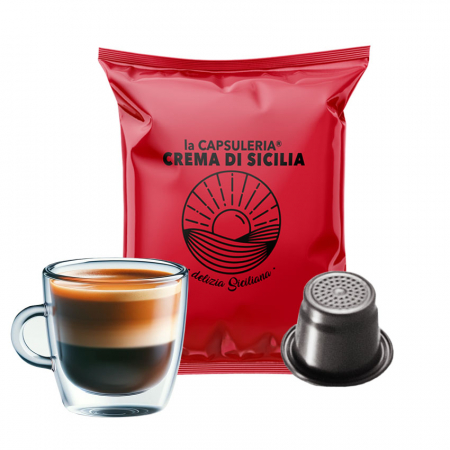 Cafea Crema di Sicilia, 10 capsule compatibile Nespresso [0]