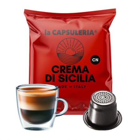 Cafea - Cafea Crema di Sicilia, 100 capsule compatibile Nespresso