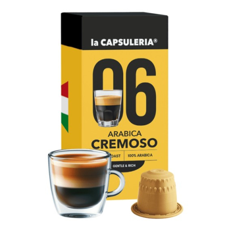 Nespresso®* - Cafea Cremoso 100% Arabica, 10 capsule compatiblie Nespresso, La Capsuleria