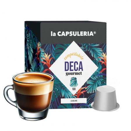 Cafea Deca Gourmet capsule biodegradabile, 100 capsule  compatibile Nespresso [0]