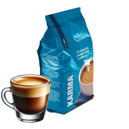 Cafea - Cafea Deca Karma, 12 capsule compatibile Caffitaly/Cafissimo/Beanz, Italian Coffee | Capsuleria.ro