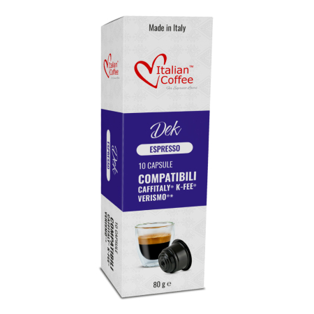 Caffitaly®* - Capsule Cafea Decofeinizata Dek compatibile cu Tchibo Cafissimo, Caffitaly si Beanz - Italian Coffee