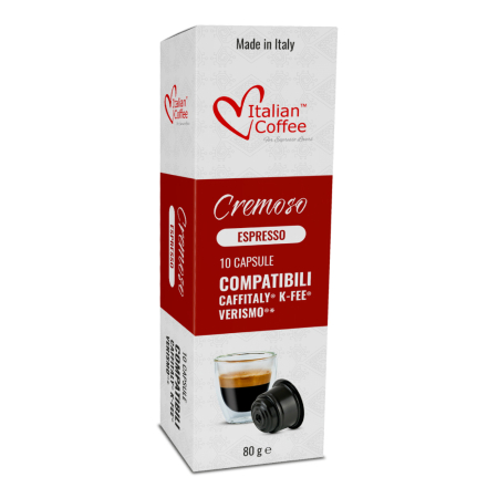 Caffitaly®* - Capsule Cafea Cremoso compatibile cu Tchibo Cafissimo, Caffitaly si Beanz - Italian Coffee