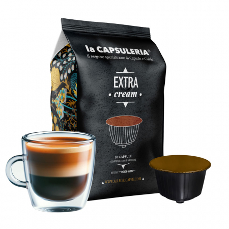 Cafea - Cafea Extra Cream, 10 capsule compatibile Dolce Gusto - Capsuleria