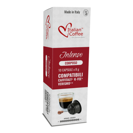 Caffitaly®* - Capsule Cafea Intenso compatibile cu Tchibo Cafissimo, Caffitaly si Beanz - Italian Coffee
