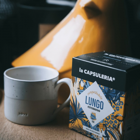 Cafea Lungo, 100 capsule biodegradabile compatibile Nespresso, La Capsuleria [5]