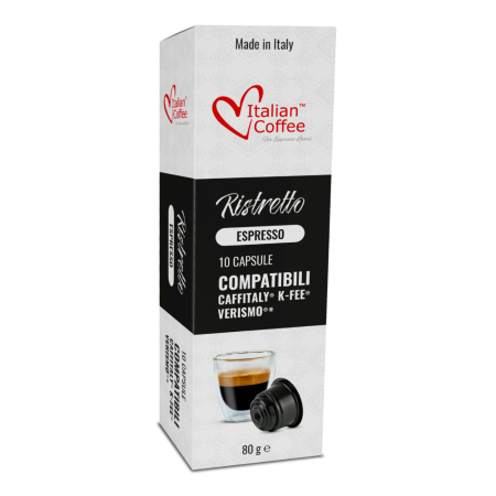 Caffitaly®* - Capsule Cafea Ristretto compatibile cu Tchibo Cafissimo, Caffitaly si Beanz - Italian Coffee