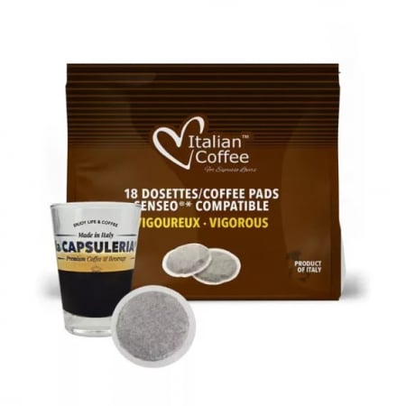 Paduri - Cafea Vigoroso, 18 paduri compatibile Senseo®*, Italian Coffee
