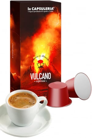 Cafea Vulcano, 10 capsule compatibile Nespresso, La Capsuleria