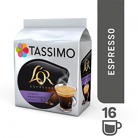 Compatibile cu: - Capsule cafea, Jacobs Tassimo Café Crema Intenso, 16 bauturi x 150 ml, 16 capsule | Capsuleria.ro