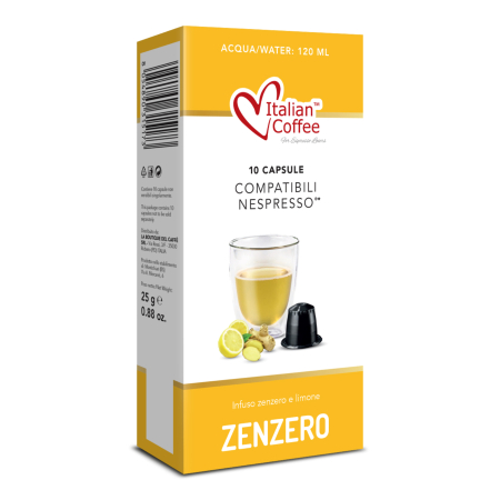 Ceaiuri - Capsule Ceai de Ghimbir si Lamaie compatibile cu Nespresso - Italian Coffee