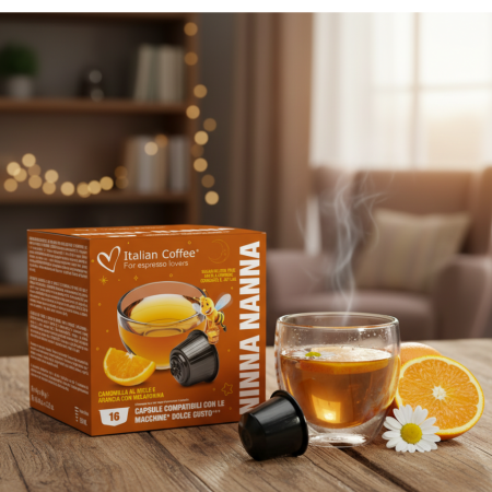 Capsule Ceai de Musetel, Miere, Portocale si Melatonina, Ninna Nanna compatibile cu Dolce Gusto - Italian Coffee [1]
