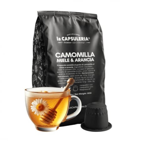 Nespresso®* - Ceai de musetel cu miere si portocale, 10 capsule compatibile Nespresso