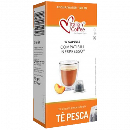 Ceai de Piersici, 10 capsule compatibile Nespresso, Italian Coffee