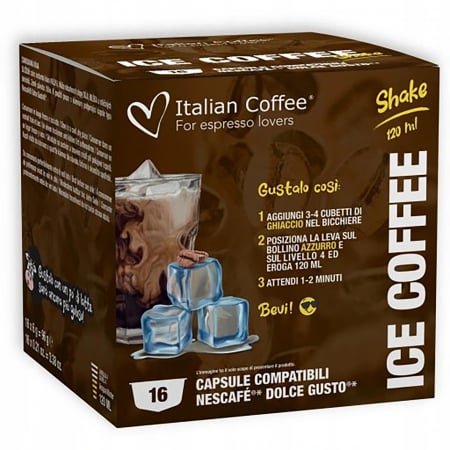 Cafea - Ice Coffee, 16 capsule compatibile Nescafe Dolce Gusto, Italian Coffee
