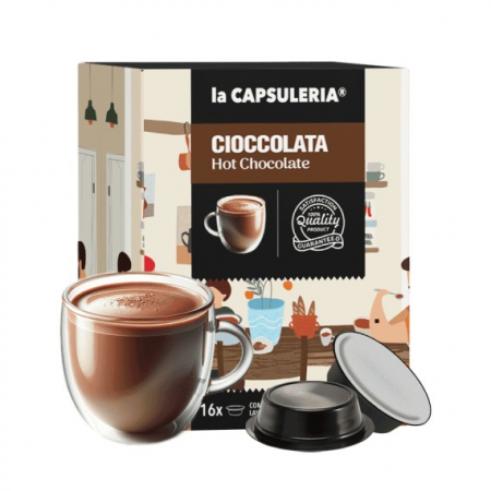 Cafea cu arome - Ciocolata Calda, 16 capsule compatibile Lavazza®* a Modo Mio®*, La Capsuleria | Capsuleria.ro