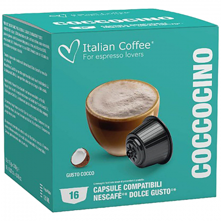 Cafea cu arome - Coccocino, 16 capsule compatibile Nescafe Dolce Gusto