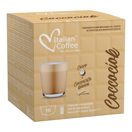 Dolce Gusto®* - Coccociok, Ciocolata calda alba cu cocos, 16 capsule compatibile Nescafe Dolce Gusto