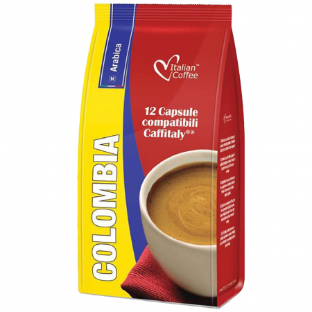 Cafea Colombia, 12 capsule compatibile Cafissimo/Caffitaly/Beanz, Italian Coffee