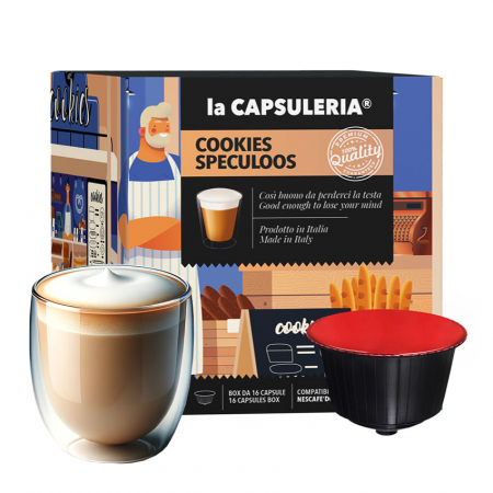 Cafea cu arome - Coockies Speculoos, 16 capsule compatibile Nescafe Dolce Gusto
