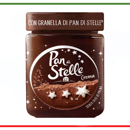 Crema tartinabila Pan di Stelle cu alune,cacao si bucati de biscuiti 380gr [0]