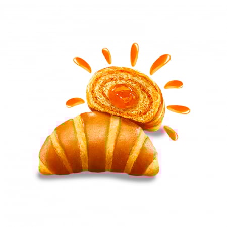 Croissant cu gem de piersici si caise, Kinder Kornetti, 6 x 42 g [3]