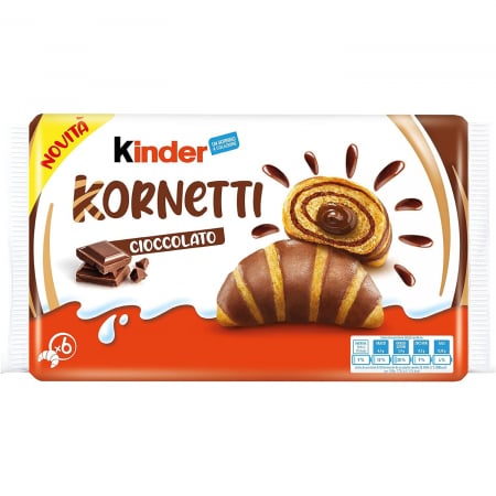 Bacanie - Croissant cu ciocolata, Kinder Kornetti, 6 x 42 g