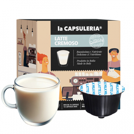 Cafea cu arome - Lapte, 16 capsule compatibile Dolce Gusto - Capsuleria