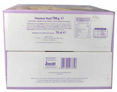 Pachet cadou Panettone + Spumant, Bauli Magica Festa, 700 g + 0.75 L [4]