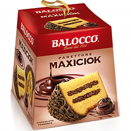 Produse de Craciun - Panettone Maxiciok cu crema de ciocolata, Balocco, 800 g