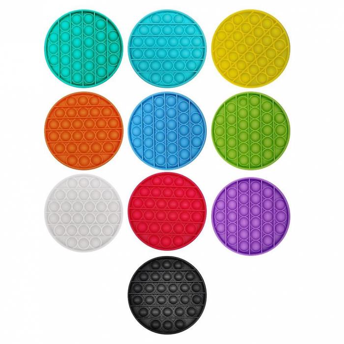 Set 3 POP IT rotund  - jucarie antistres din silicon - diferite culori [2]