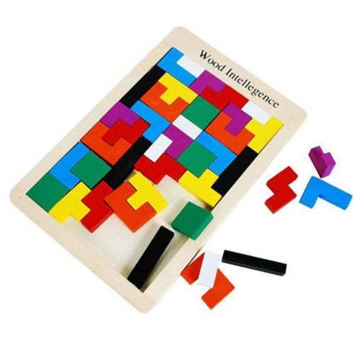 Joc de logica Tetris din lemn-aranjeaza formele geometrice Model Slim [5]