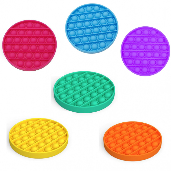 Set 3 POP IT rotund  - jucarie antistres din silicon - diferite culori [4]
