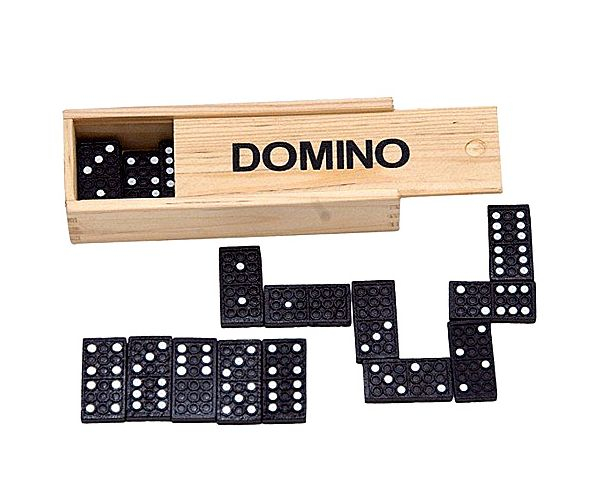 Joc de societate  Domino cu 28 de piese si cutie din lemn [3]