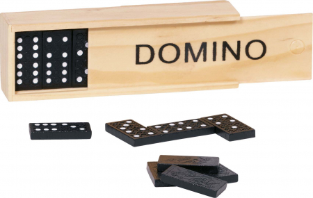 Joc de societate  Domino cu 28 de piese si cutie din lemn [0]
