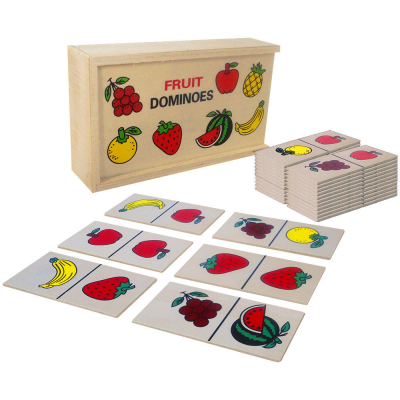 Joc domino din lemn invata fructele-legumele [0]