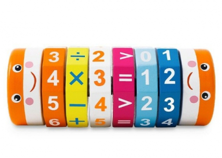 Cilindru din lemn pentru invatarea calculelor  matematice -Joc Rubic de socotit [4]