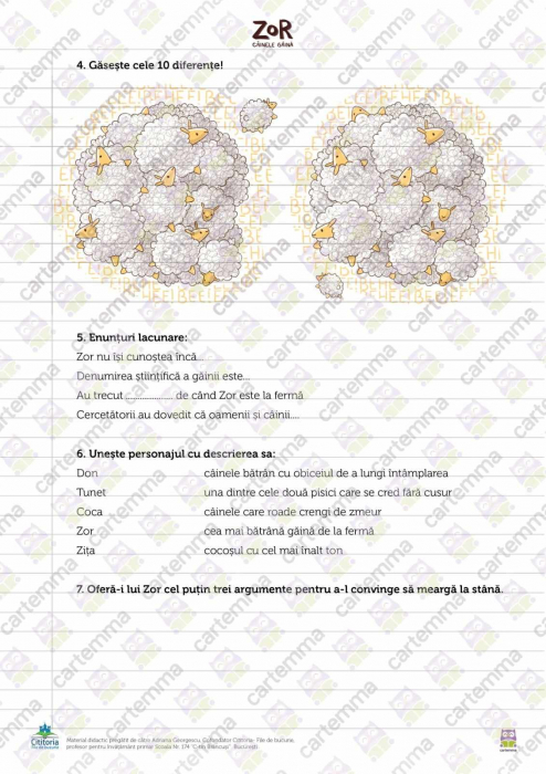 Fișă de activități 2 - Zor, câinele găină [3]
