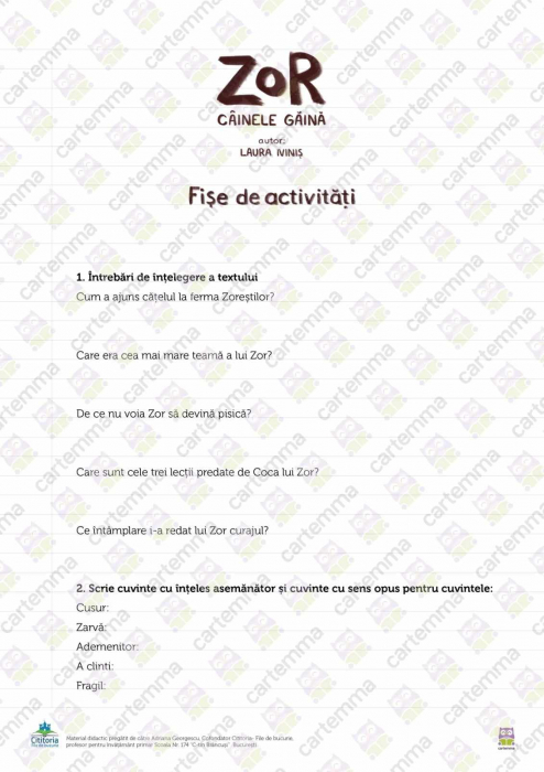 Fișă de activități 1 - Zor, câinele găină [2]