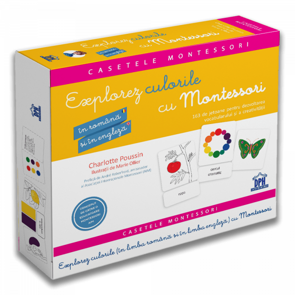 Explorez culorile cu Montessori - In Romana si in Engleza - 163 de jetoane pentru dezvoltarea vocabularului si a creativitatii [1]