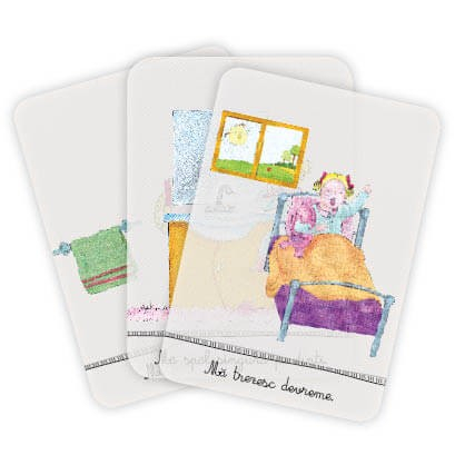 Retro flashcarduri - Rutine Montessori pentru fetite [3]