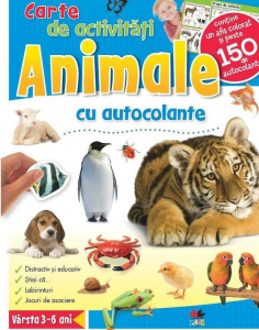 Activități - Animale. Carte de activitati cu autocolante