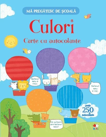Mă pregătesc de şcoală. Culori. Carte cu autocolante