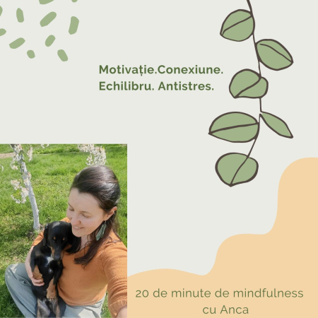 20 de minute de mindfulness cu Anca - Motivație. Conexiune. Echilibru. Antistres